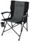 COSTWAY Folding Camping Chair, Lightweight Director Chair with Cup Holder, Storage Pocket and Carrying Bag, Collapsible Hunting Chairs for Beach, Patio & Yard (Black + Gray, 63 x 59 x 90 cm)