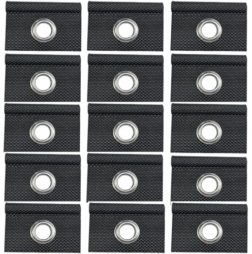 Etomvoop 15Pcs Awning Rail Piping Eyelets 8mm Keder Awning Hook Camping Hanger Hooks for for Motorhome, Caravan, Camping Tent and Awning