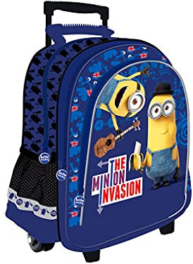 Schulrucksack & Trolley - Minions Ich einfach unverbesserlich Schulrucksack mit Reflektor Tasche Trolleytasche Rucksack Trolly + Sticker von Kids4shop