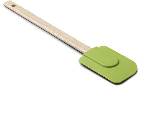 Zeal J212L Silicone Non Stick Spatula with Wood Handle (31cm) Lime