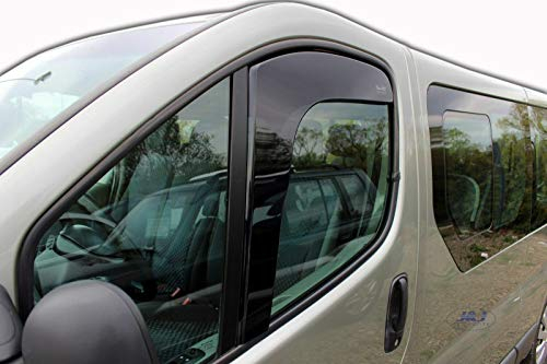 J&J AUTOMOTIVE | Windabweiser Passend Für Trafic 2001-2014, Heko Regenabweiser, Getönt, Set 2-Teilig, Vorne, Aerodynamisch