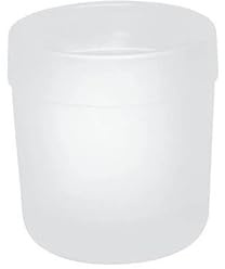 HEWI Becher der Serie 477, runder Glasbecher mit flachen Boden, 80x74 mm, Glas, matt weiß - 477.04.02005