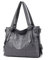 DEERWORD Femme Sac a Main Sacs à Bandouliere Portés épaule Feminin Cabas Original PU Cuir 5369 1pc ensemble Gris