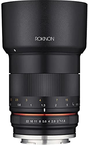 Rokinon Objektiv, 85 mm, f/1.8, manueller Fokus, für Sony E Mount Nex Series Kameras, Schwarz