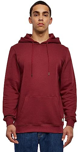 Urban Classics Organic Basic Hoody, Felpa con Cappuccio, Uomo, Rosso (Burgundy), L