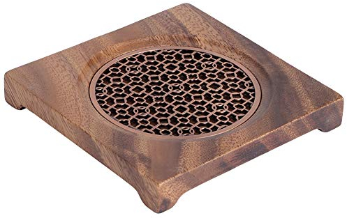 Almohadilla de Tetera Hermosa e innovadora, Posavasos de Aislamiento térmico, Posavasos, Madera de Nogal para Material metálico Oficina Cocina Familiar Sala de Estar Salón de té