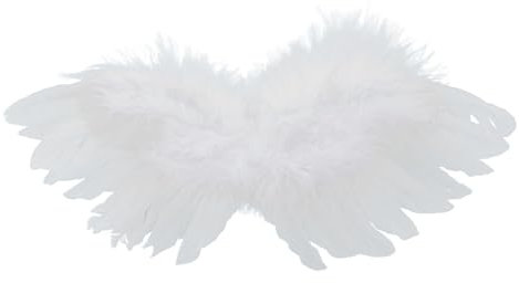 VALICLUD DIY Party Disfraz muñeca alas de ángel, accesorio pluma ángel alas Mini muñeca ornamento (blanco)