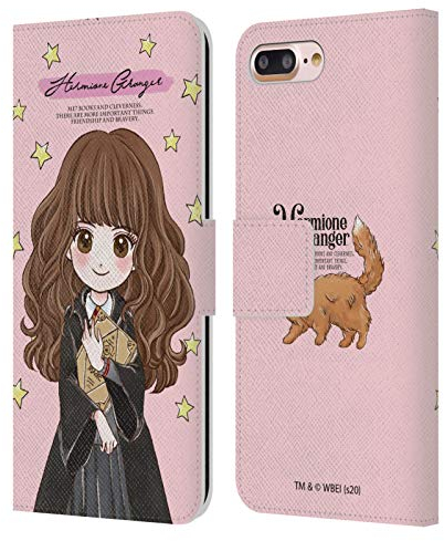 Head Case Designs Officially Licensed Harry Potter Hermione Granger Deathly Hallows XXXVII Leather Wallet Case Compatible With Apple iPhone 7 Plus/iPhone 8 Plus