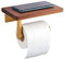 SARIHOSY Tolilet Roll Paper Tissue Holder with Zinc alloy Wall-Mounted Shelf for Bathroom Wooden Paper Roll Holder Kithchen Tissue Holder, Gold Kitchen Toilet Roll Holder Free Standing Wood