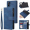 QLTYPRI Case for Samsung Galaxy A51, Large Capacity Leather Wallet Case 6 Card Holder & 1 Zipper Pocket Kickstand Wrist Strap Magnetic Protective Cover for Samsung Galaxy A51 - Blue