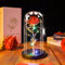Ptesuply Beauty and The Beast Rose Lamp In the Glass Dome, Eternal Rose Artificial Flower with LED Light, Gift for Women Girl for Birthday Valentine's Day Mother's Day Christmas Anniversary