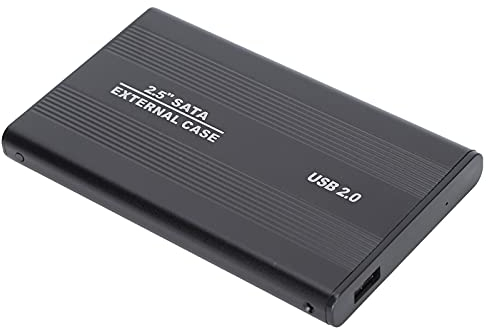 Carcasa Externa para Disco Duro de 2,5 Pulgadas, Carcasa Externa SATA de 2,5, Carcasa USB 2.0 para Disco Duro SSD Que soporta hasta 3TB de Disco Duro (Negro)