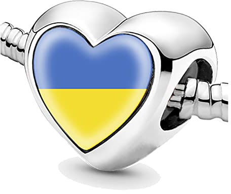 Perlen für Armbänder Ukraine Flagge Silber Charms für Frauen Charme Perle Schmuck Geschenke Geschenkidee für Mädchen, Nein