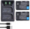 DuraPro 2 baterías LP-E6 + cargador USB LED integrado con puerto tipo C para cámaras Canon LP-E6, LP-E6N y Canon EOS 5D Mark II/III, 5DS, 5DS R, 6D, 7D, 70D, 80D, XC10, Blackmagic 4K/6K