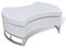 Susany Couchtisch Form-Verstellbar Hochglanz Weiß,Couchtisch Kaffeetisch Formverstellbar MDF Sofatisch Wohnzimmertisch Hochglanz Design Weiß 80 x 32,5 cm Edelstahl Tischbeine