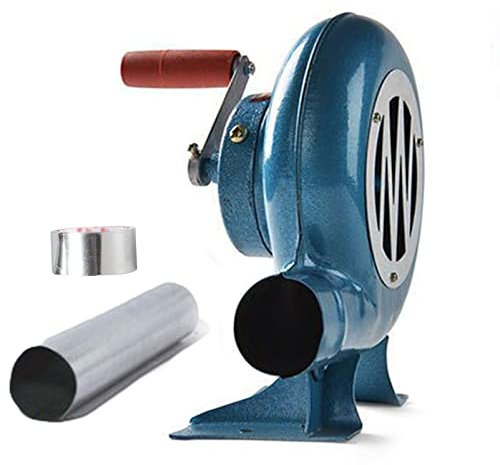 Soffiatore per forgia da fabbro a manovella, Ventilatore Manuale per affumicatura a carbonella con Tubo di prolunga da 20 cm e Nastro sigillante (80 W/120 W/150 W/200 W/250 W/300 W/350 W)