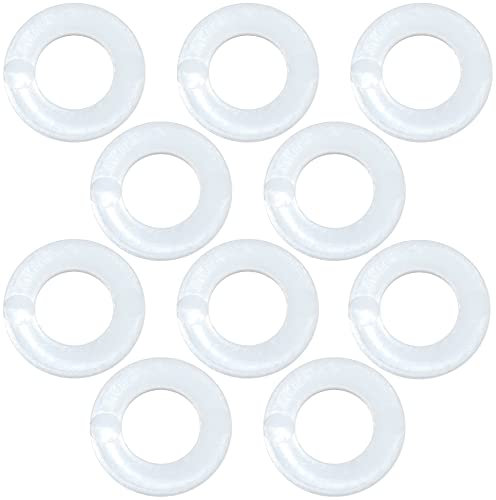 AERZETIX - C48565 - Juego de 10 Arandelas planas de poliamida/PA/nylon M10 Ø exterior 20mm espesor 2.3mm - DIN 125