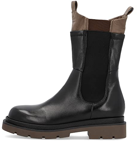 Mjus Damen Chelsea Boots LACCA schwarz/Hellbraun 40