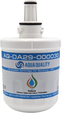 Aqua Quality AQ-DA29-00003G Fridge Water Filter Compatible with Samsung Aqua Pure Plus, Samsung Fridge Water Filter DA29-00003F and DA29-00003G (1 Pack)