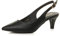 AJVANI Womens Ladies Low Heel 50s Slingback Buckle Pointed Open Back Shoes Size 8 41 Black Matte