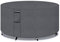 PATIO PLUS Gartentisch abdeckungen rund mit Lüftungsschlitzen, 600D Oxford-Gewebe runde Patio Set Tisch abdeckung, Gartenmöbel Set Abdeckung wasserdicht, Winddicht, Anti-UV, 230x90cm, Grau