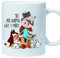 El Cajon Friki Taza (3 Perros Chica) Tazas Originales de café y desayuno para Regalar a Amantes de los Perros Yo Era Normal hace 3 perros - Mujer - Cerámica 350 ml