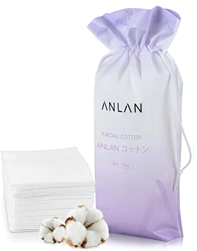 Wattepads,ANLAN Cotton Pads 150 Stück Abschminkpads Waschbar Nass und Trocken Toner Pads Make Up Pads 100% Reiner Bio Baumwolle Zum Abschminken Entfernen von Nagellack Geeignet für Empfindliche Haut