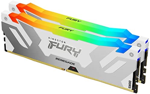 Kingston FURY Renegade Weiß RGB XMP 64GB 6000MT/s DDR5 CL32 DIMM Desktop Gaming Speicher (Kit mit 2 ) - KF560C32RWAK2-64