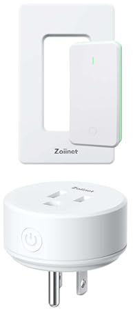 Zoiinet Remote Control Outlet Plug Switch, Buckle Design & Removable Wireless Light Switch, No Wiring Needed, 300 ft, 15A/1500W, Programmable, for Household Appliances