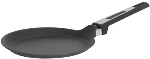 SKK große Guss Crêpes-Pfanne Ø 28 cm - induktionsgeeignet - flache Antihaft Omelette Bratpfanne für Eierspeisen - Made in Germany