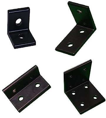 MuziZy 5PCS 1515 2020 3030 4040 staffe Nere Angolo di Raccordo in Alluminio connettore a L for connettore Profilo in Alluminio Router di CNC (Color : 3030 x 4holes)
