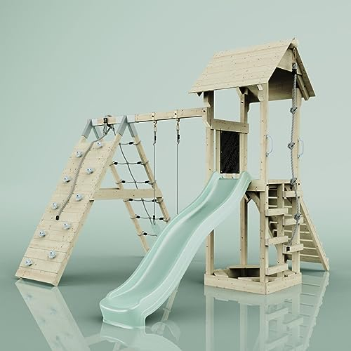 Rebo Spielturm Trondheim (Kinderschaukel, Mintgrün)