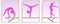 Enthusiasm 3 Stück Gymnastik Turner Wandkunst Dekor Drucke Poster Fotos für Mädchen Schlafzimmer Dekoration, ungerahmt (30 x 40 cm)