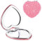 Dimeho Mini Miroir de courtoisie Compact Pliable en Forme de cœur pour Sac à Main Miroir de Maquillage Double Face Mignon à Paillettes pour Femme Sac à Main Portefeuille Maison et Bureau