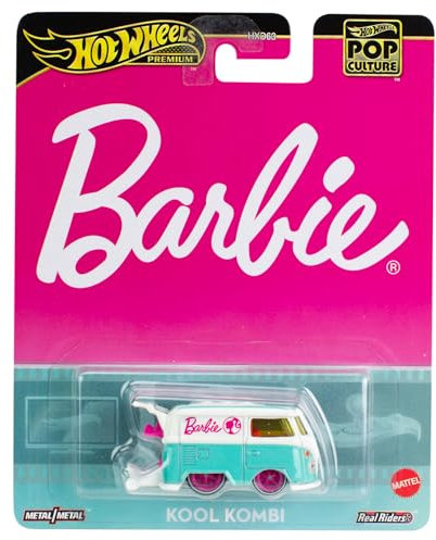 Hot Wheels Die Cast Modèle Van VW Volkswagen BARBIE KOOL KOMBI - Échelle 1:64 - Longueur 6cm POP CULTURE HXD96