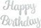 TONIFUL Silber Happy Birthday Banner KENO DIY 10Füße, Pre-Strung-Glitter Happy Birthday Zeichen, Happy Birthday Girlande, Happy Birthday Hintergrund, Happy Birthday Dekorationen für Frauen