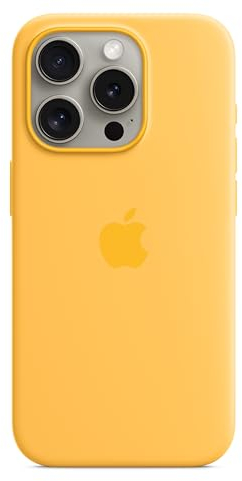 Apple Funda de Silicona con MagSafe para el iPhone 15 Pro - Amarillo Solar 