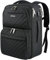 EMPSIGN Women's Large Travel Backpack, 18 x 12.8 x 6.7 inches, Black, USB Charging Port, Laptop Backpack, Carry On, Airline Approved, Personal Item, Daypack, Business, Black