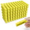 Lot de 50 pinces à linge en bois colorées, 7,4 cm, jaunes pour pinces à linge, photos, décoratives, petites épingles à linge colorées en bois