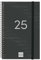 Finocam - Kalender 2025, Spiralbindung, Wochenansicht, Querformat, Januar 2025 - Dezember 2025, 12 Monate, Schwarz, Spanisch