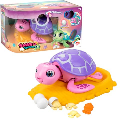 Bizak Sauve la Tortue, Animal interactif pour garçons et Filles, expérience de unboxing, nettoie et Prend Soin de Votre Animal interactif avec réaction et Sons, Jeu de Soins, (62008633-1)