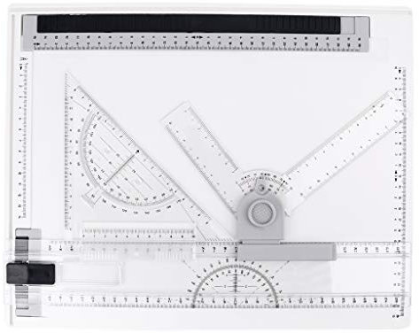 A4 Multifunktions-Zeichenbrett, Zeichenbrett, verstellbar, parallel, mit klarer Linie, Grafik, Winkelmessung, A4-Zeichenbrett