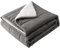 MENHIRY Sherpa Gewichtsdecke für Erwachsene, 4,5 kg, beidseitig verwendbar, Samt, weich, Plüsch, gewichtete schwere Decke für alle Jahreszeiten, Weiß / Grau, 122 x 183 cm