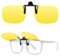 Epavouos Clip-On Nachtfahrtbrillen UV400- Polarisiert Nachtsichtbrille für Brillenträger Verbesserte Sicht in schwierigen Lichtverhältnissen - Vielseitig einsetzbar (Gelb（Nachtsicht）, 60mm X 43mm)