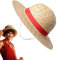 Chapeau De Paille Chapeau Anime | Chapeau De Cosplay Luffy Anime | Chapeau De Soleil Réutilisable He-rbe De Blé Naturelle - Accessoire De Performance Parfait Pour Les Jeunes Et Les Amateurs D'anime