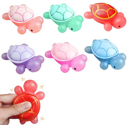 6 Stück Fufu Squishy Toy, Squishy Anti Stress Spielzeug, Schildkröte Soft Squeeze Stressabbau Squishies, Squishy Klebrig Spielzeug Stress Spielzeug, für Kinder und Erwachsene Geschenk (A)