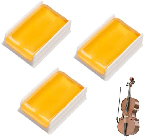 3 Stück Kolophonium Natürliches Kolophonium für Viola Bratsche Cello Geige Kolophonium Rosin Kolophonium Staubarme Kolophonium Kolophonium Bogenharz Hochviskoses Rosin mit Verbesserter Klangqualität
