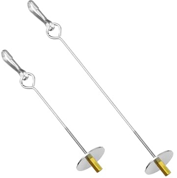 Parrot Skewer Feeder, 2 PCS Stainless Steel Bird Fruit Skewers Budgie Toys, Bird Food Holder Cage Accessories, Fruit and Vegetable Holder for Budgie Parakeet Cockatiel Cage Feeding, Silver Color