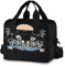 Reusable Lunch Box for Men/Women Skeleton Palm Tree Insulated Tote Bag Leakproof Lunchbox with Pocket for Work Office Picnic Beach Freezable Lunch Cooler Bag with Adjustable Shoulder Strap