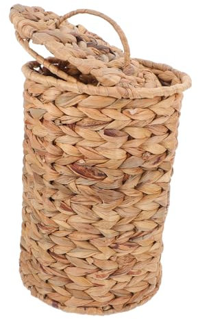 ABOOFAN Poubelle Vintage Rotin Pour Maison Bureau Corbeille à Déchets Tissée Main Adaptée Pour Salle De Bain La Chambre Décoration Rustique Ferme